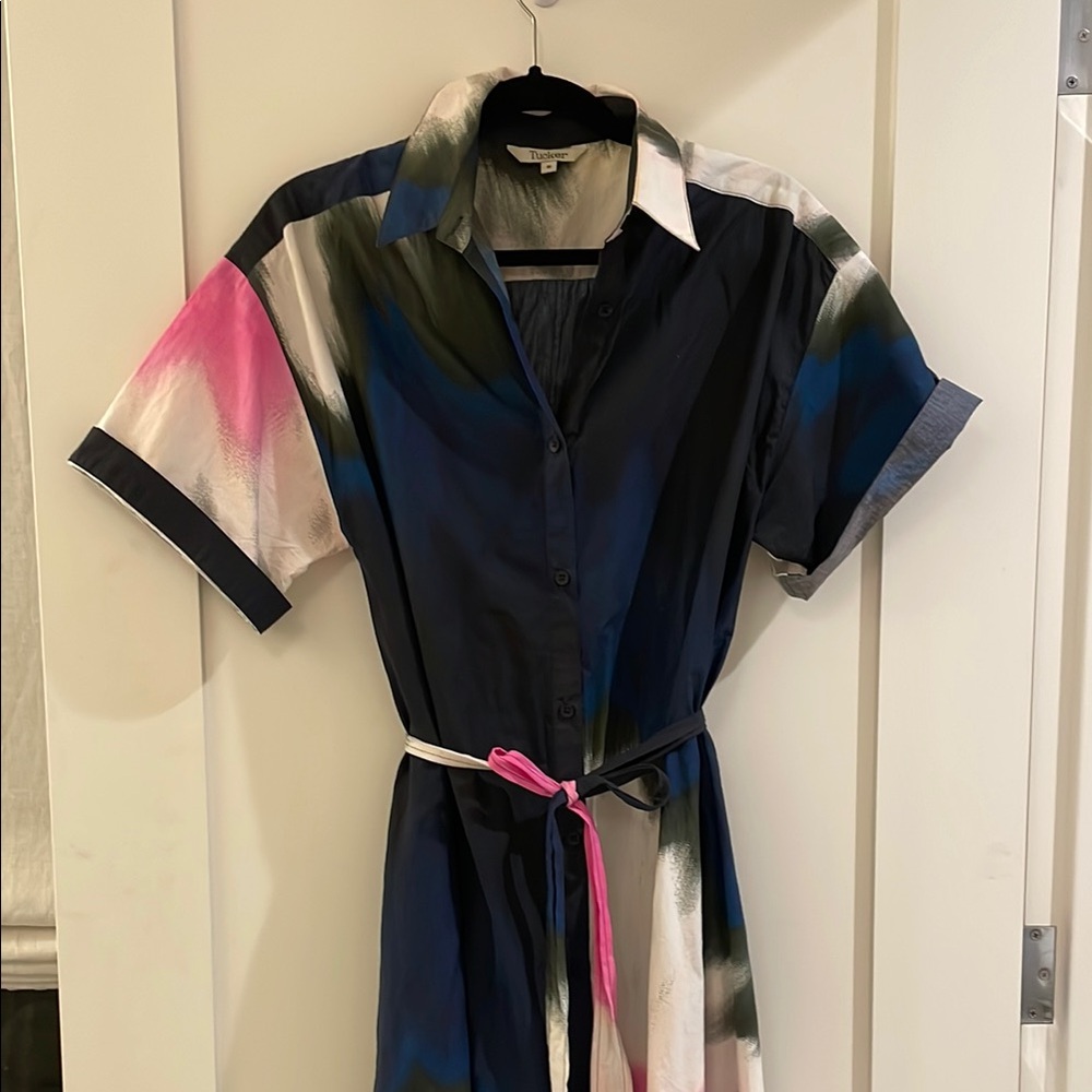 Tucker Artistic Print Blouse